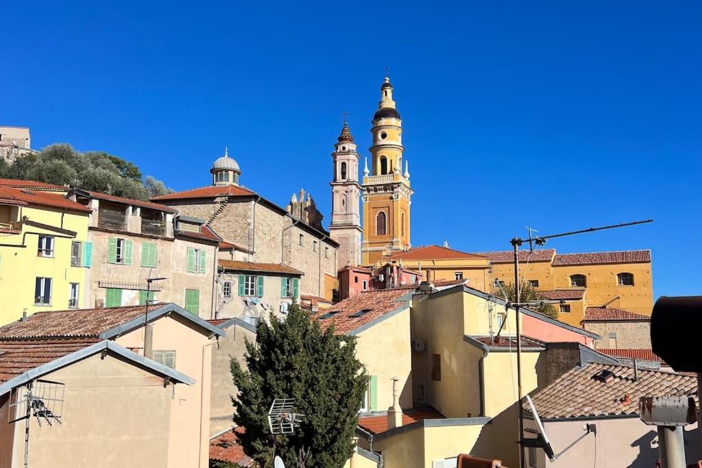 Palm Riviera Capucins - Vieille Ville De Menton - Vue Mer - Tout A Pieds 외부 사진