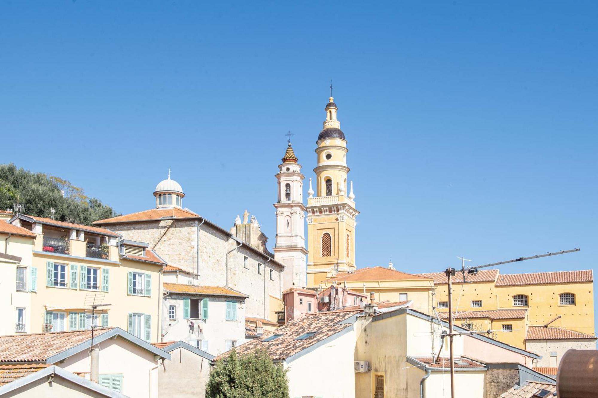 Palm Riviera - Vieille Ville De Menton - Vue Mer 외부 사진