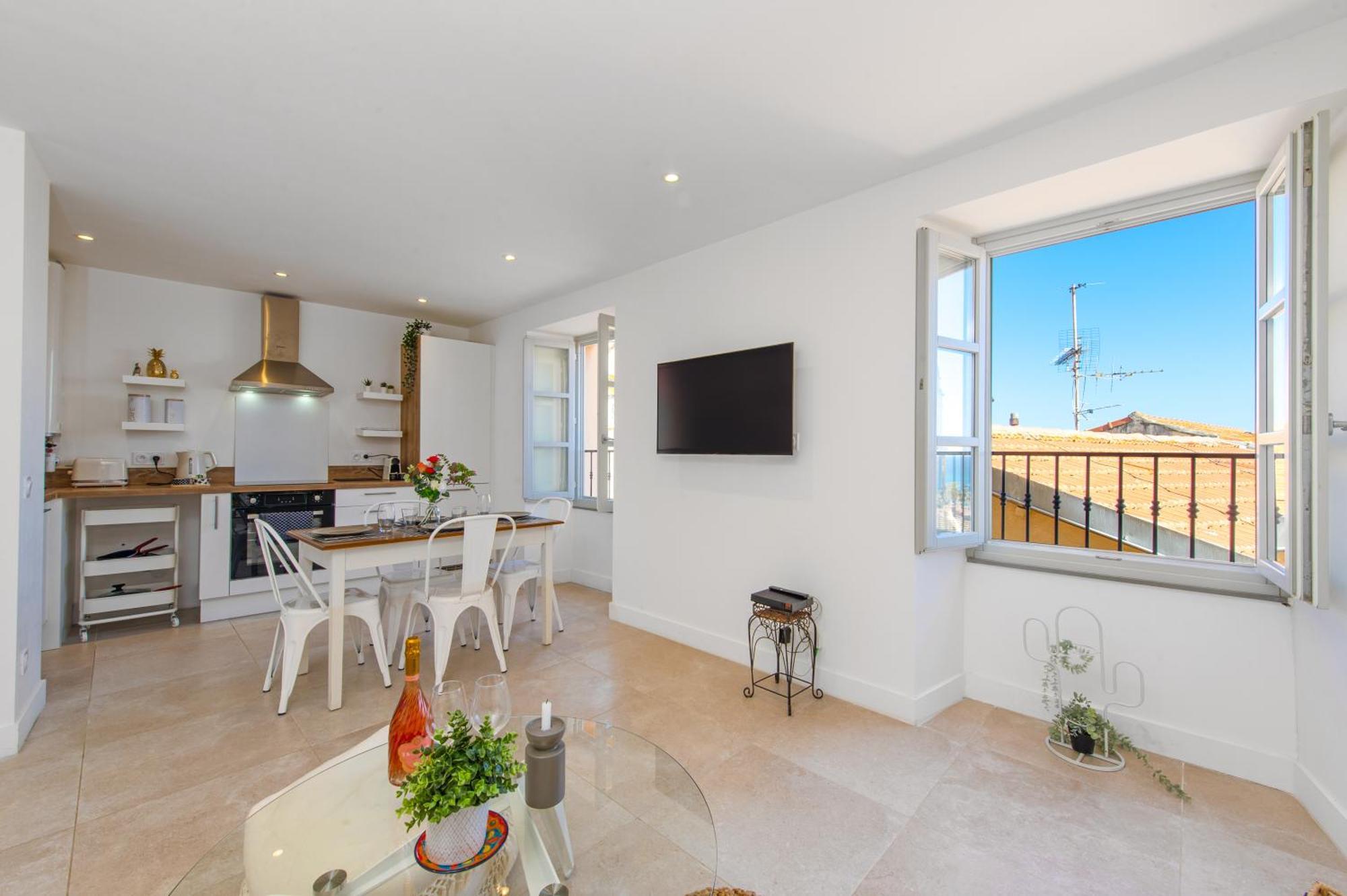 Palm Riviera - Vieille Ville De Menton - Vue Mer 외부 사진