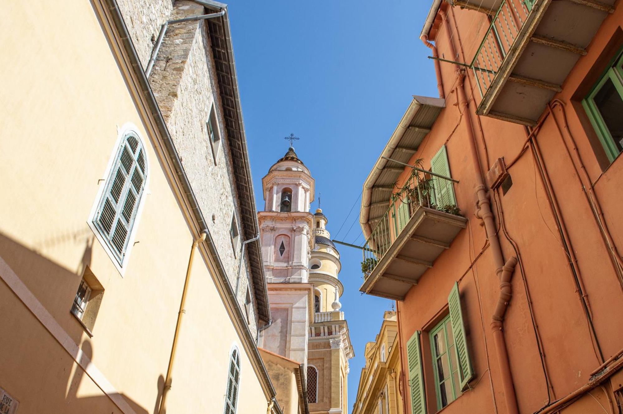 Palm Riviera - Vieille Ville De Menton - Vue Mer 외부 사진