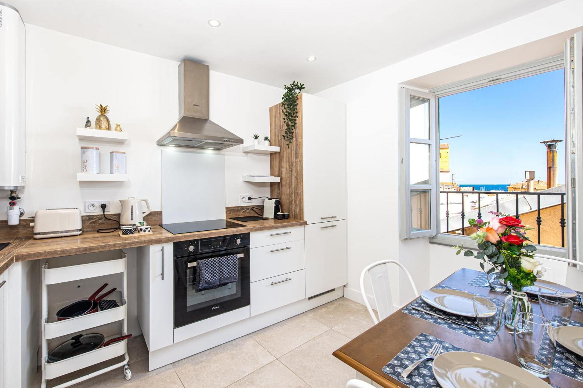 Palm Riviera - Vieille Ville De Menton - Vue Mer 외부 사진