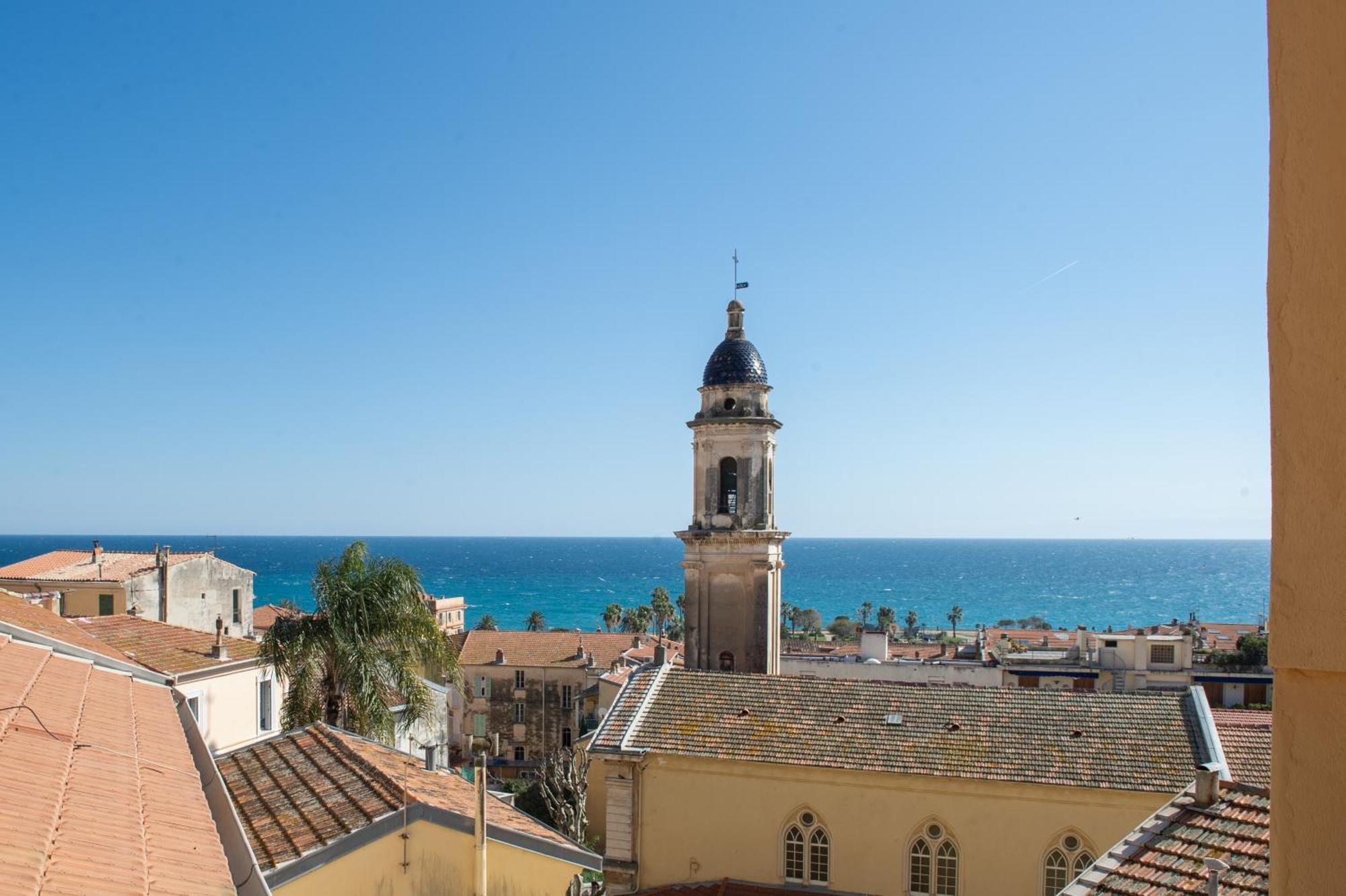 Palm Riviera - Vieille Ville De Menton - Vue Mer 외부 사진