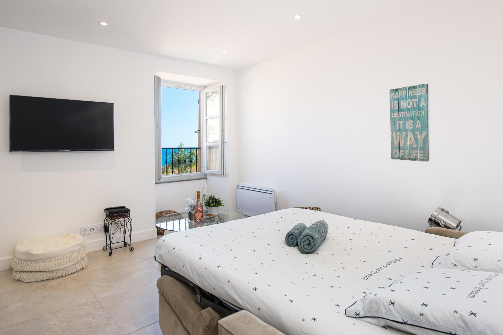 Palm Riviera - Vieille Ville De Menton - Vue Mer 외부 사진